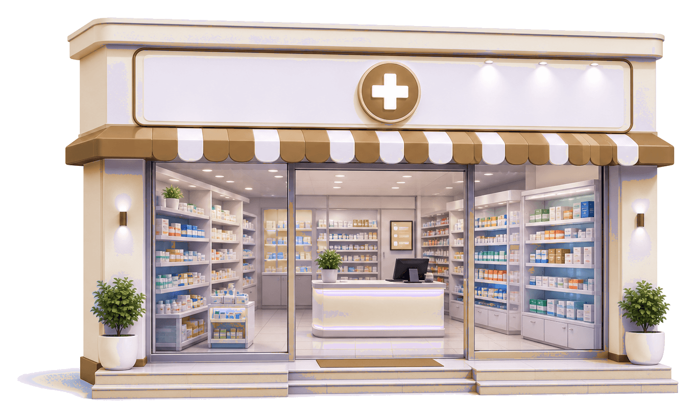 Generated Orange Pharma pharmacy storefront